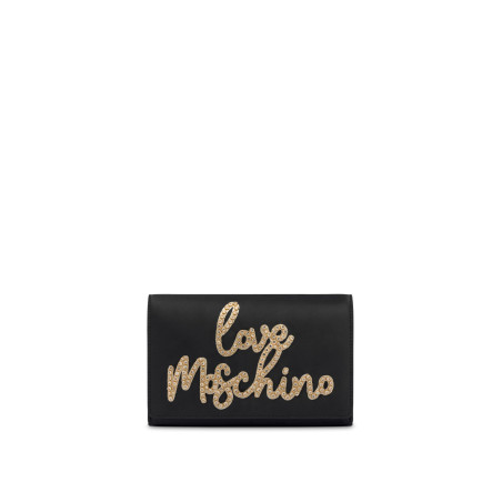 Love Moschino BORSA DONNA  SATIN NERO+ PRINT   JC4055PP1MLH100