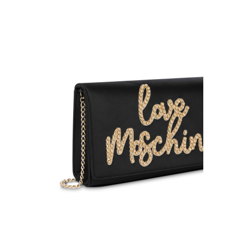Love Moschino BORSA DONNA  SATIN NERO+ PRINT   JC4055PP1MLH100
